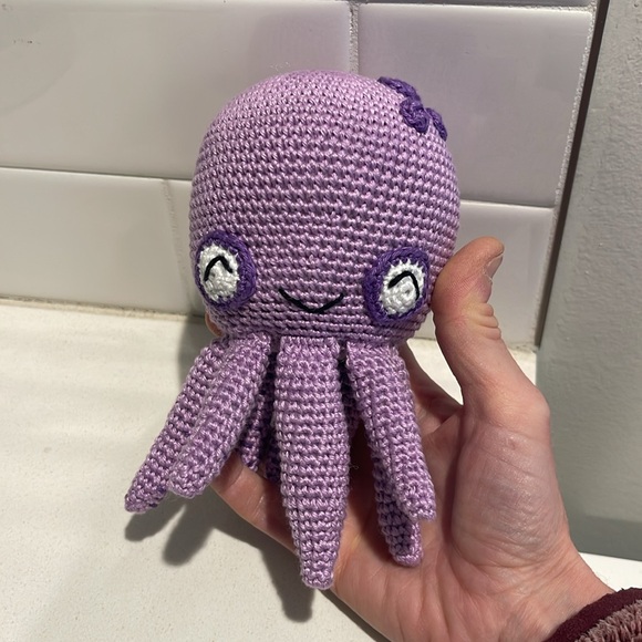 Hand Crafted Octopus 🐙 Amigurumi Crochet Doll Toy Figure Ocean Sea Water - Picture 9 of 12